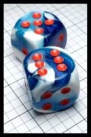 Dice : Dice - 6D Pipped - Blue Chessex Astral Blue - Gen Con Aug 2015